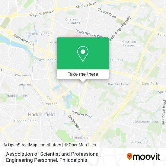 Association of Scientist and Professional Engineering Personnel map