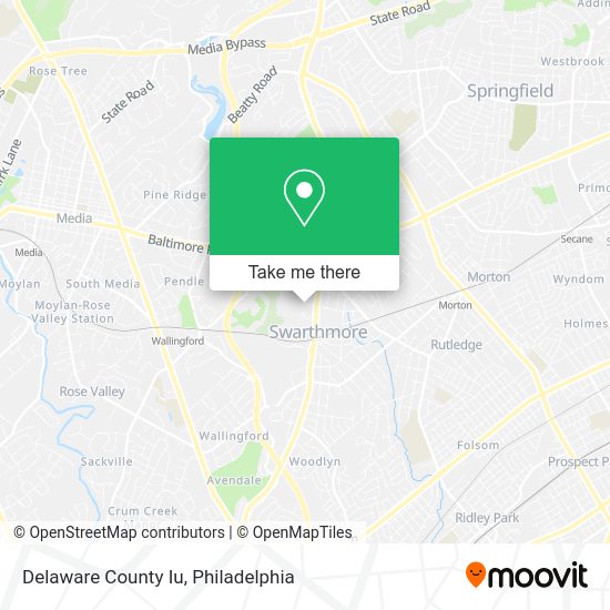 Mapa de Delaware County Iu