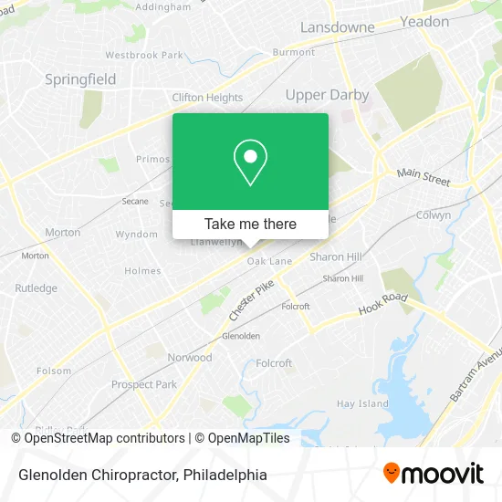 Glenolden Chiropractor map