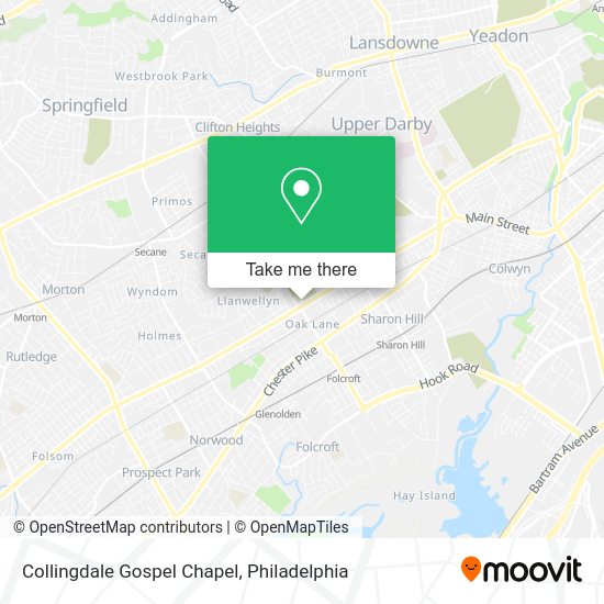 Mapa de Collingdale Gospel Chapel