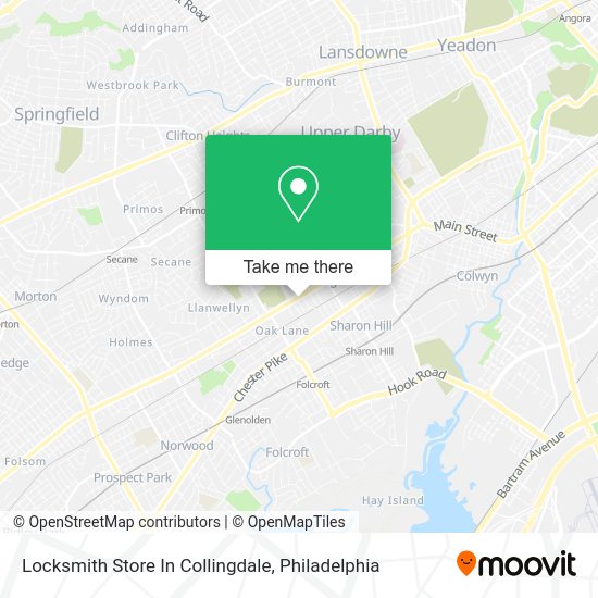 Mapa de Locksmith Store In Collingdale