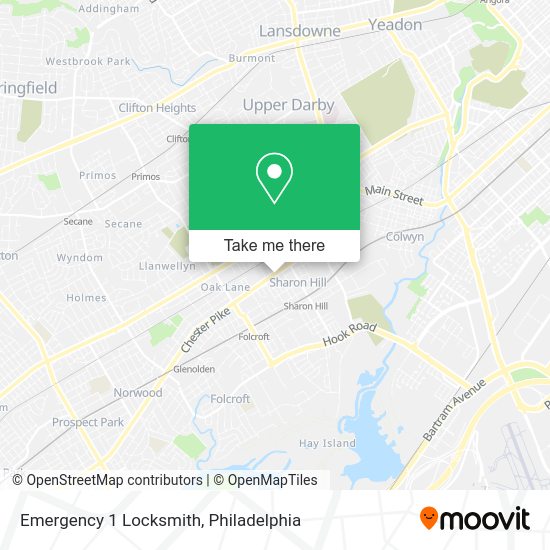 Emergency 1 Locksmith map