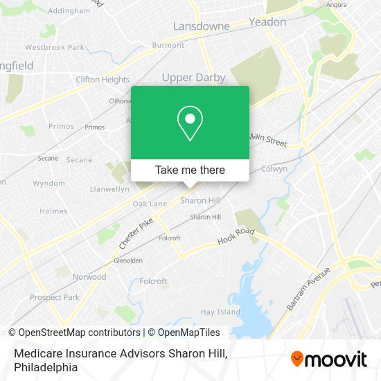 Mapa de Medicare Insurance Advisors Sharon Hill
