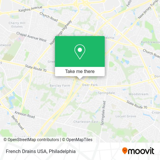 French Drains USA map