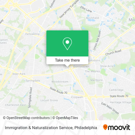 Immigration & Naturalization Service map