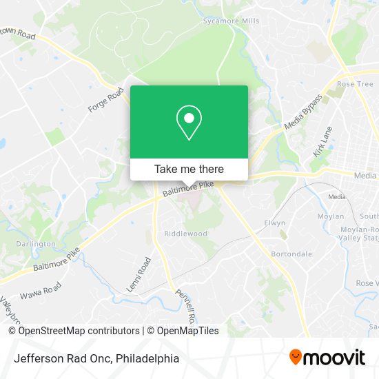 Jefferson Rad Onc map