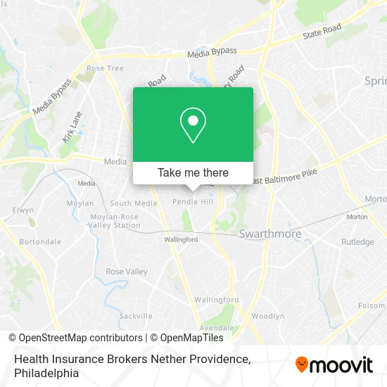 Health Insurance Brokers Nether Providence map