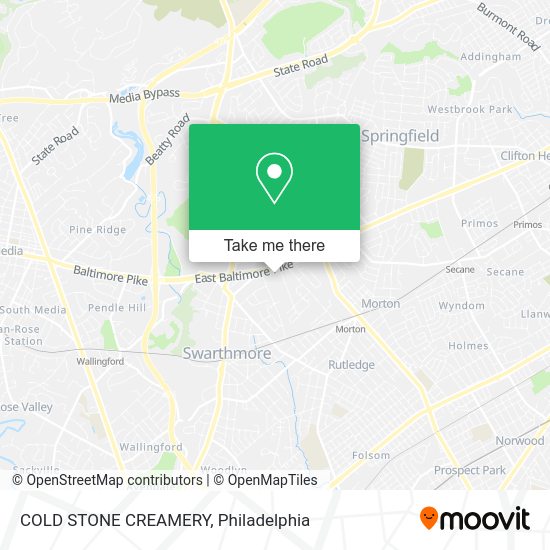 COLD STONE CREAMERY map