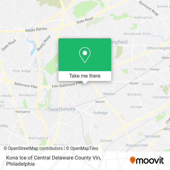 Mapa de Kona Ice of Central Delaware County Vin