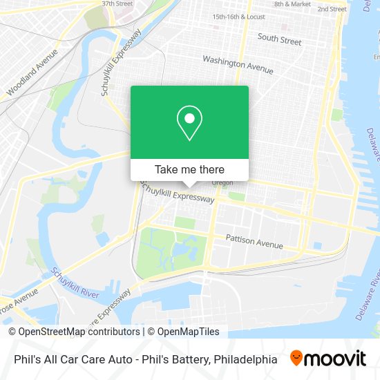 Phil's All Car Care Auto - Phil's Battery map