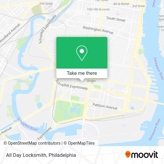 All Day Locksmith map