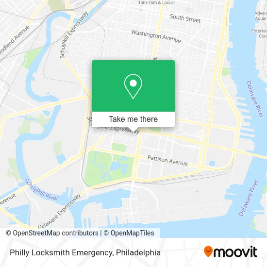 Philly Locksmith Emergency map