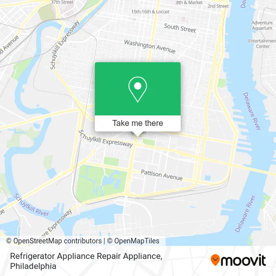 Refrigerator Appliance Repair Appliance map