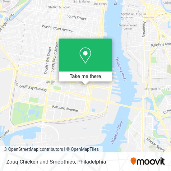 Zouq Chicken and Smoothies map