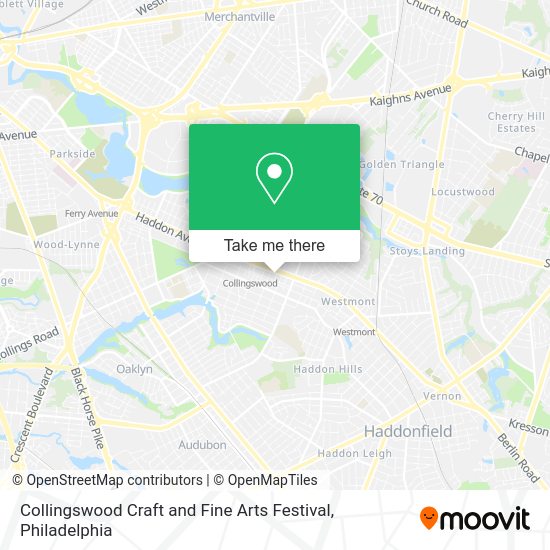 Mapa de Collingswood Craft and Fine Arts Festival