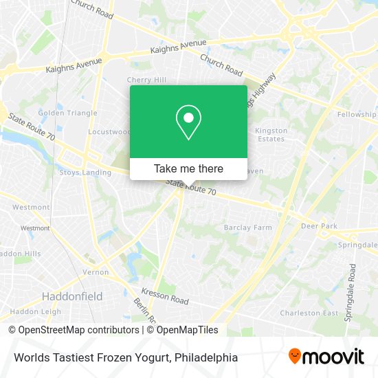 Mapa de Worlds Tastiest Frozen Yogurt