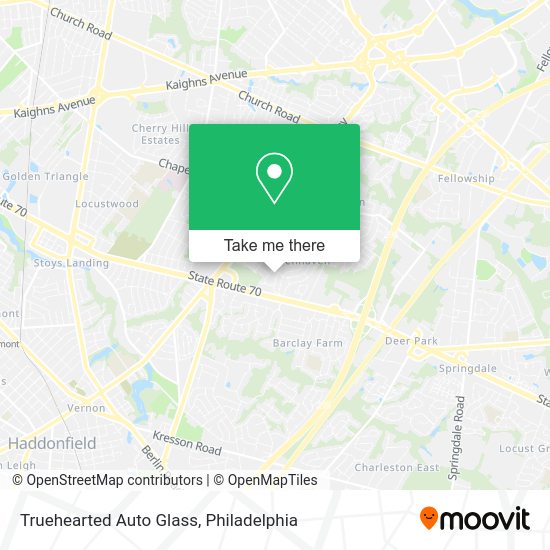 Truehearted Auto Glass map