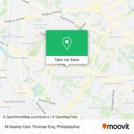 M Keeley-Cain Thomas Esq map