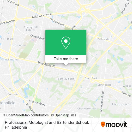 Mapa de Professional Metologist and Bartender School