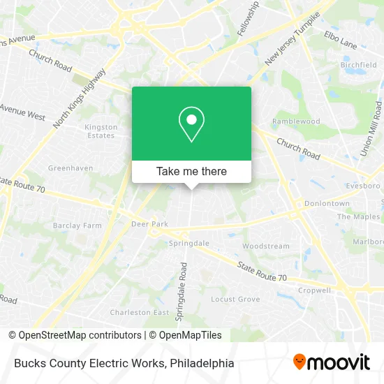 Bucks County Electric Works map
