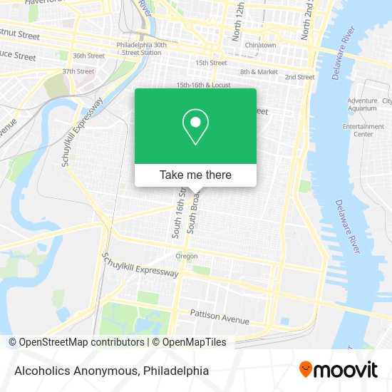 Mapa de Alcoholics Anonymous