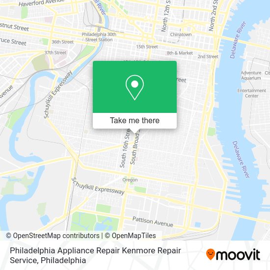 Mapa de Philadelphia Appliance Repair Kenmore Repair Service
