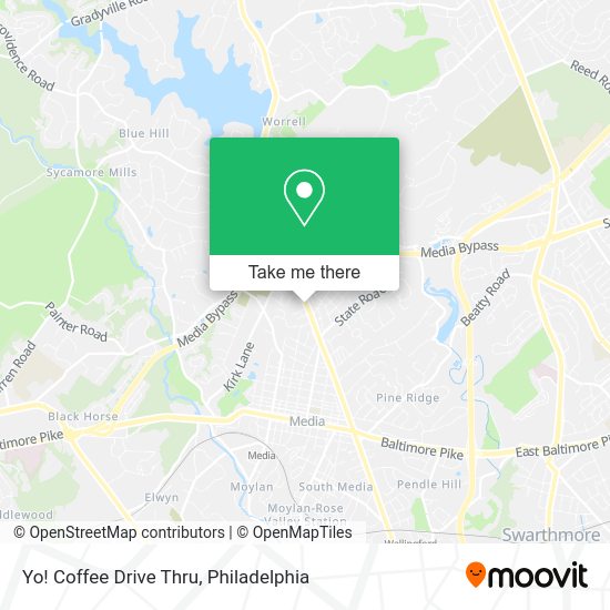 Yo! Coffee Drive Thru map
