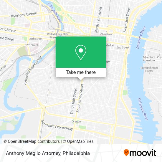 Anthony Meglio Attorney map