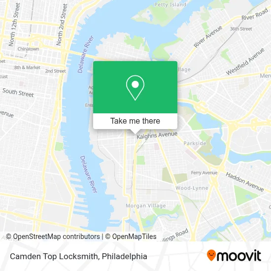 Camden Top Locksmith map
