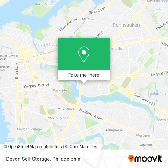 Devon Self Storage map