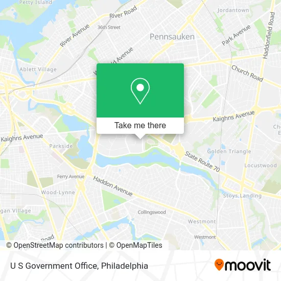 U S Government Office map