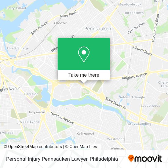 Personal Injury Pennsauken Lawyer map