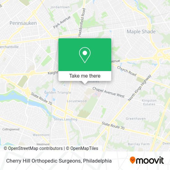 Cherry Hill Orthopedic Surgeons map