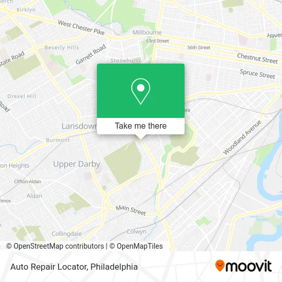 Auto Repair Locator map