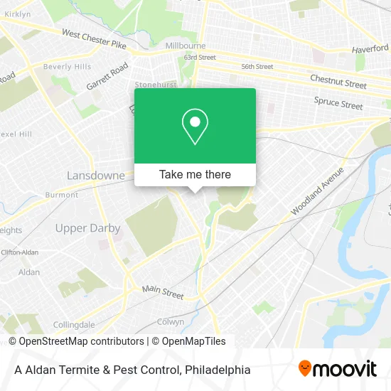 A Aldan Termite & Pest Control map