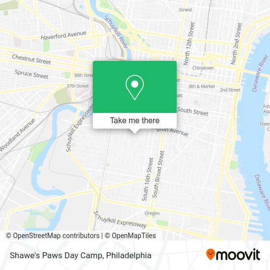 Shawe's Paws Day Camp map