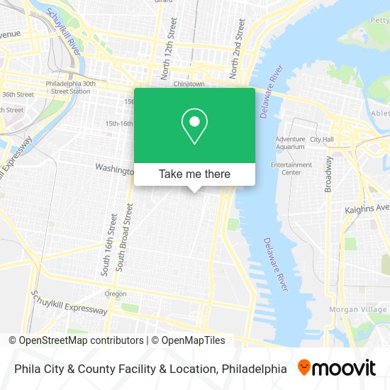 Phila City & County Facility & Location map