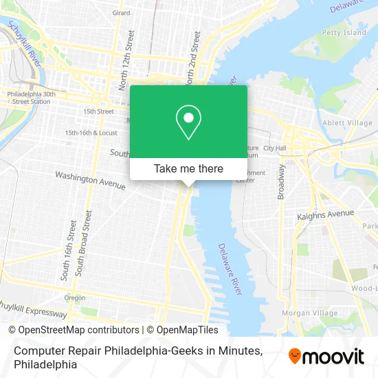 Mapa de Computer Repair Philadelphia-Geeks in Minutes