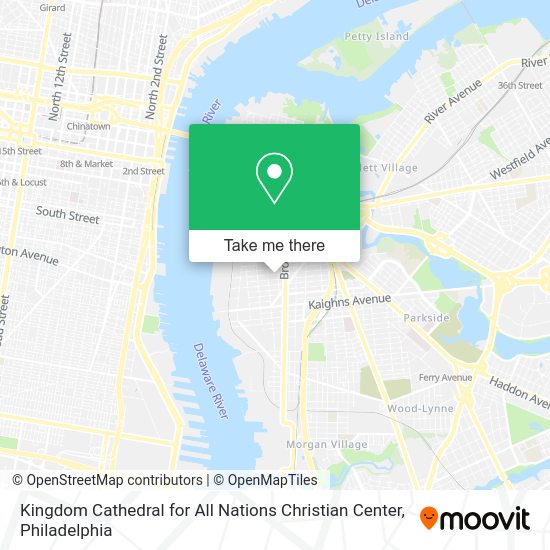 Mapa de Kingdom Cathedral for All Nations Christian Center