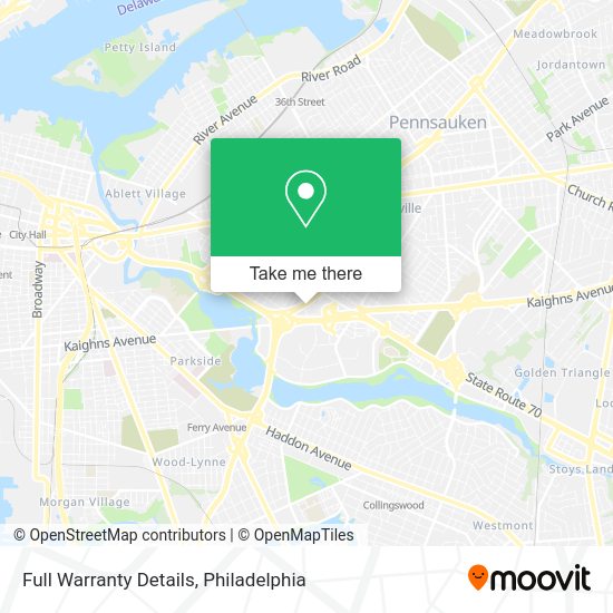 Full Warranty Details map