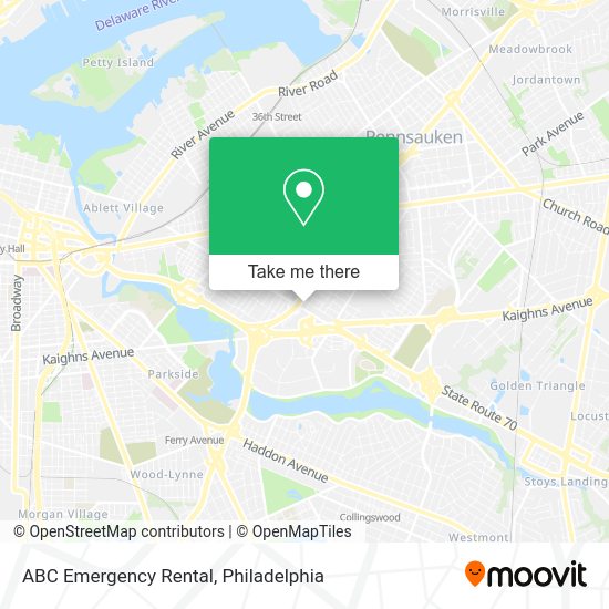 Mapa de ABC Emergency Rental