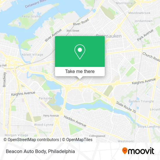Beacon Auto Body map