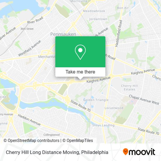 Cherry Hill Long Distance Moving map