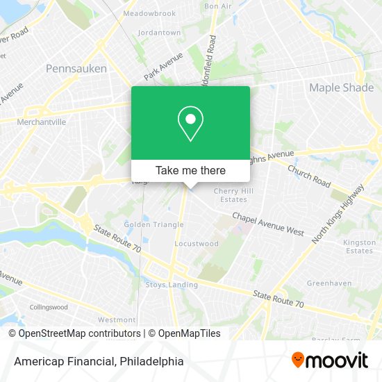 Americap Financial map