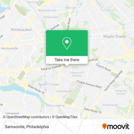 Mapa de Samsonite