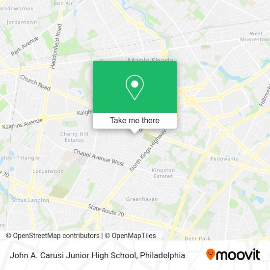 John A. Carusi Junior High School map