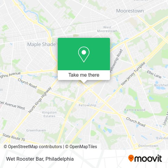Wet Rooster Bar map