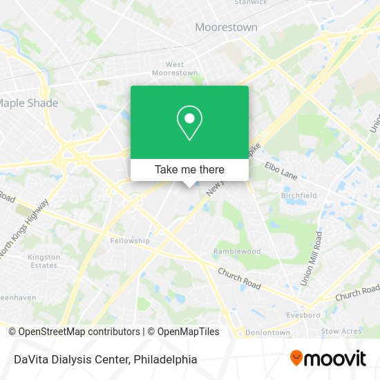 DaVita Dialysis Center map