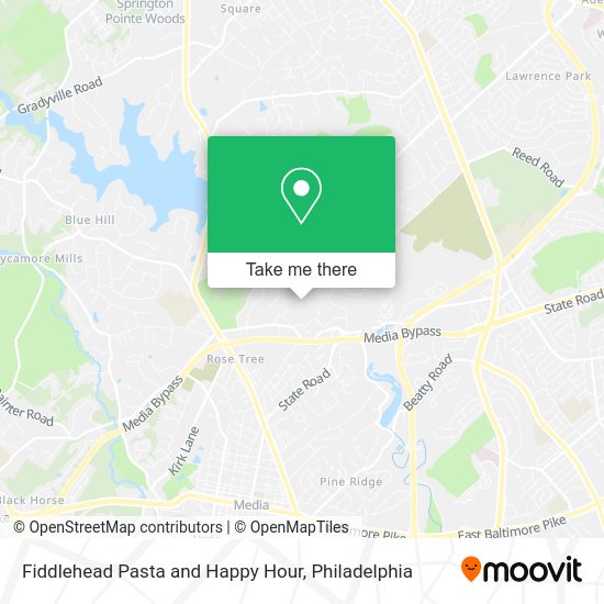 Fiddlehead Pasta and Happy Hour map