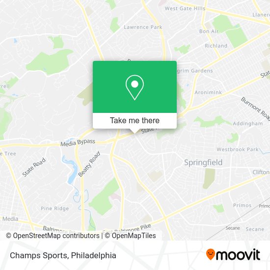 Mapa de Champs Sports